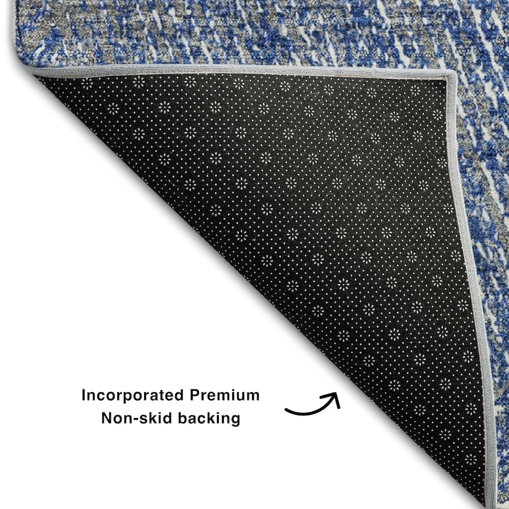Premium Machine Washable Mayfield AMF991 Navy 5' x 7'6" Rug