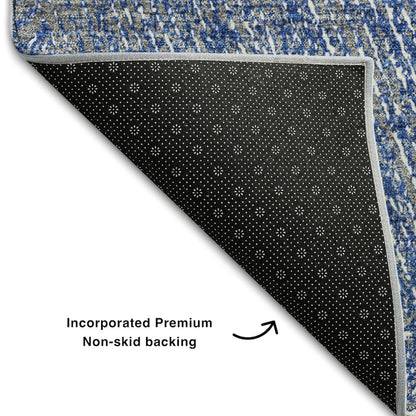 Premium Machine Washable Mayfield AMF991 Navy 5' x 7'6" Rug