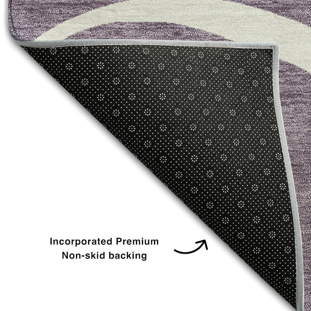 Premium Machine Washable Mayfield AMF999 Purple 5' x 7'6" Rug