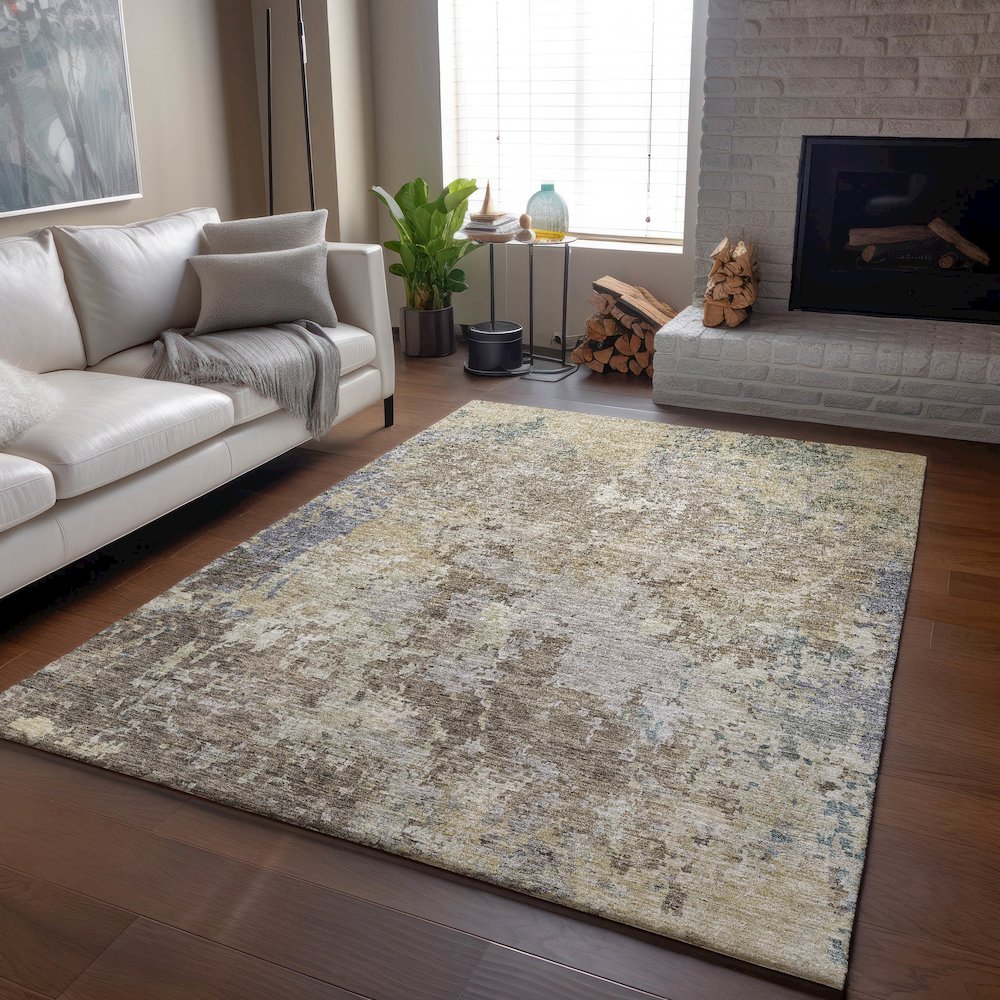 Luxury Washable Indoor/Outdoor Bresca Beige 9' x 12' Rug