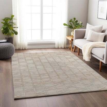 Luxury Washable Indoor/Outdoor Bozeman Linen 9' x 12' Rug
