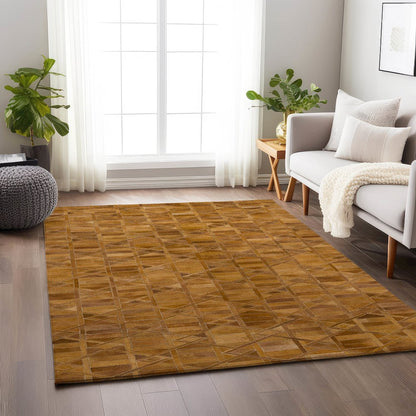 Luxury Washable Indoor/Outdoor Bozeman Rust 9' x 12' Rug