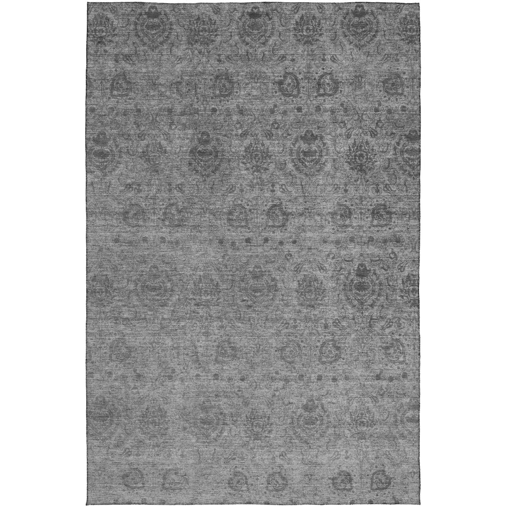 Luxury Washable Indoor/Outdoor Burano Gray 9' x 12' Rug
