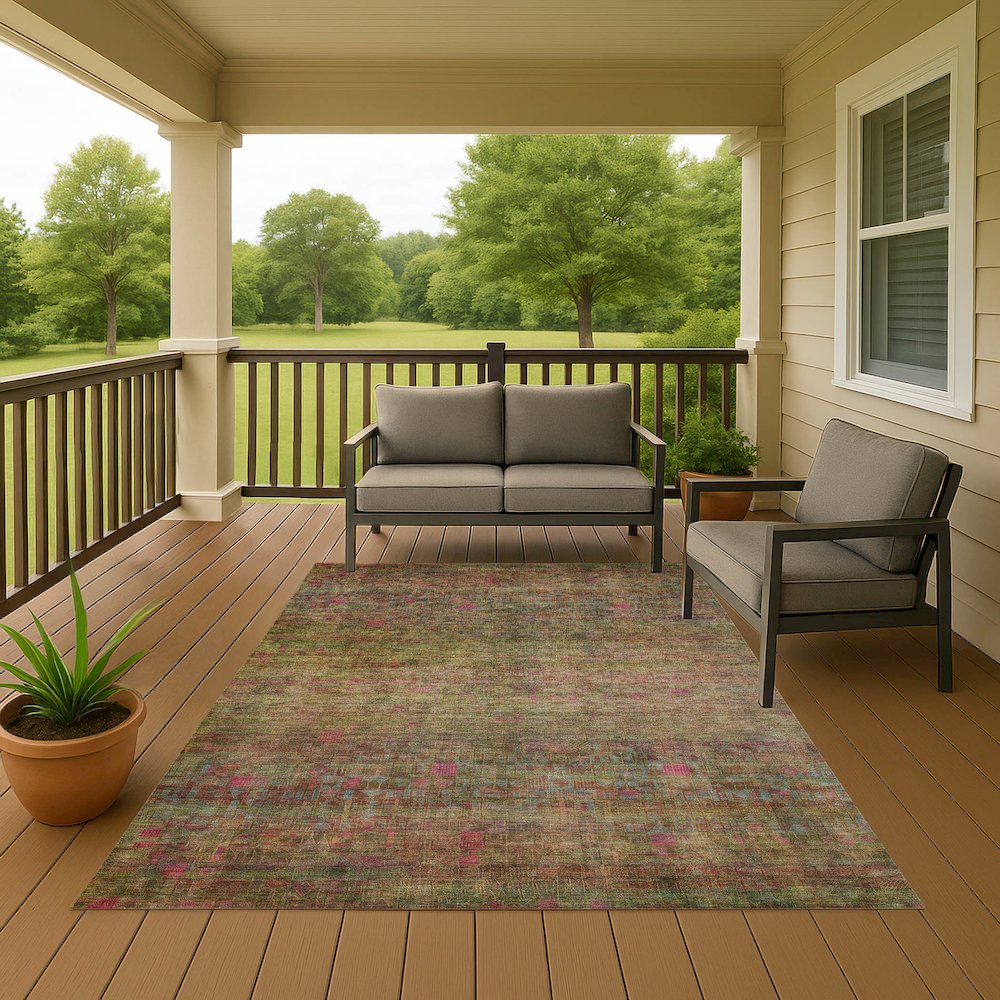 Luxury Washable Indoor/Outdoor Burano Cactus 9' x 12' Rug
