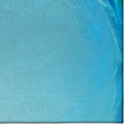 Indoor/Outdoor Harpswell AHP32 Blue Washable 5' x 7'6" Rug