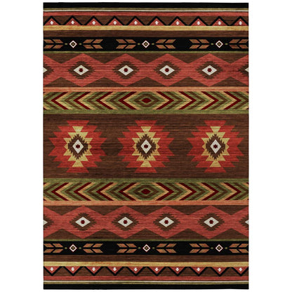 Indoor/Outdoor Phoenix PH3 Chocolate Washable 9' x 12' Rug
