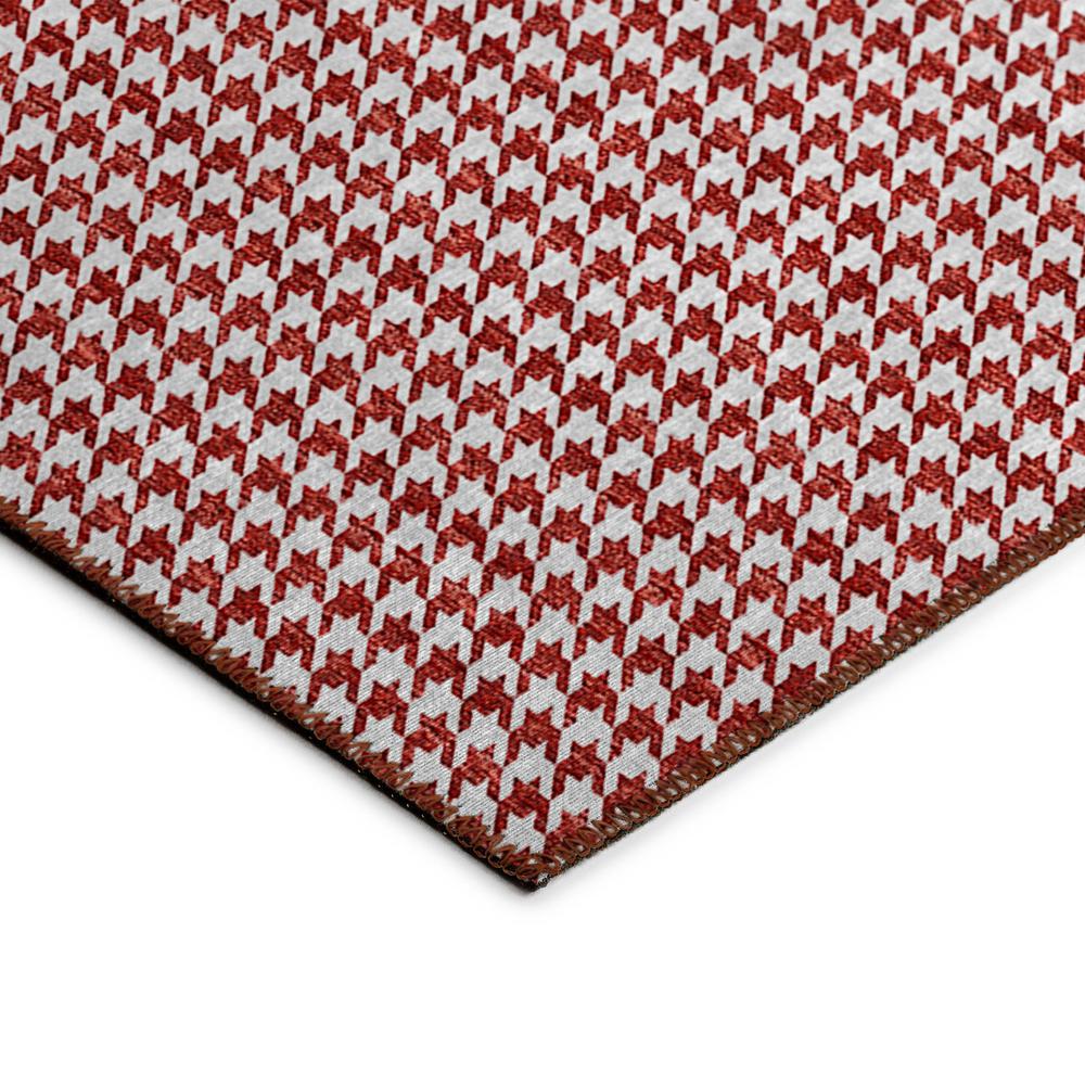 Indoor/Outdoor Hinton HN1 Red Washable 2'3" x 12' Rug