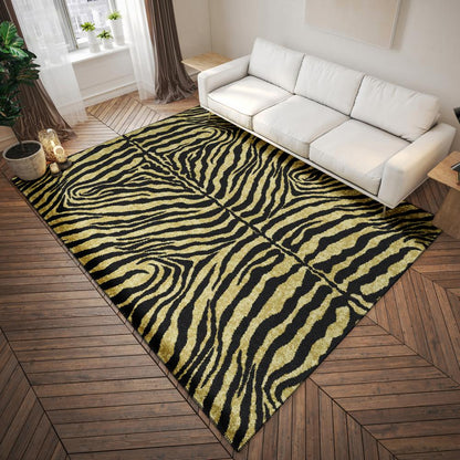 Safari Gilded Animal Animal Print 8' x 10' Area Rug Gilded ASF31