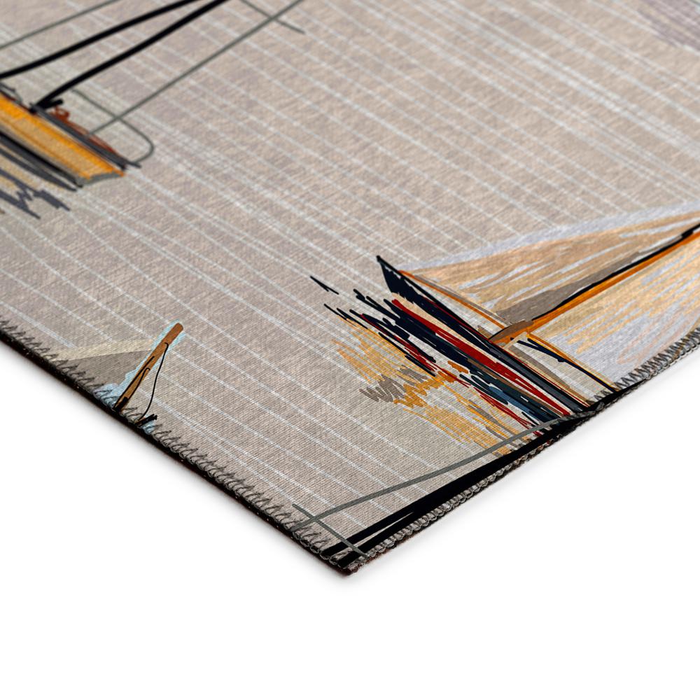 Indoor/Outdoor Harbor HA8 Ivory Washable 5' x 7'6" Rug