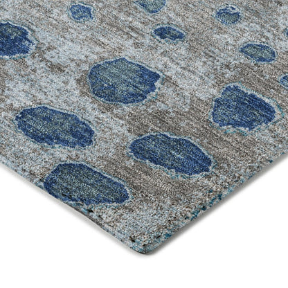 Luxury Washable Indoor/Outdoor Kochi Gray 5' x 7'6" Rug