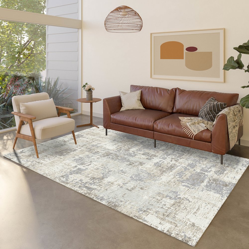 Luxury Washable Indoor/Outdoor Kochi Linen 9' x 12' Rug