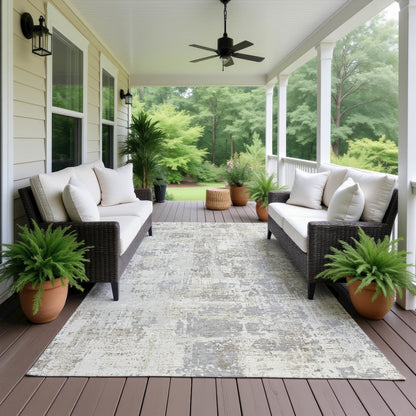 Luxury Washable Indoor/Outdoor Kochi Linen 9' x 12' Rug