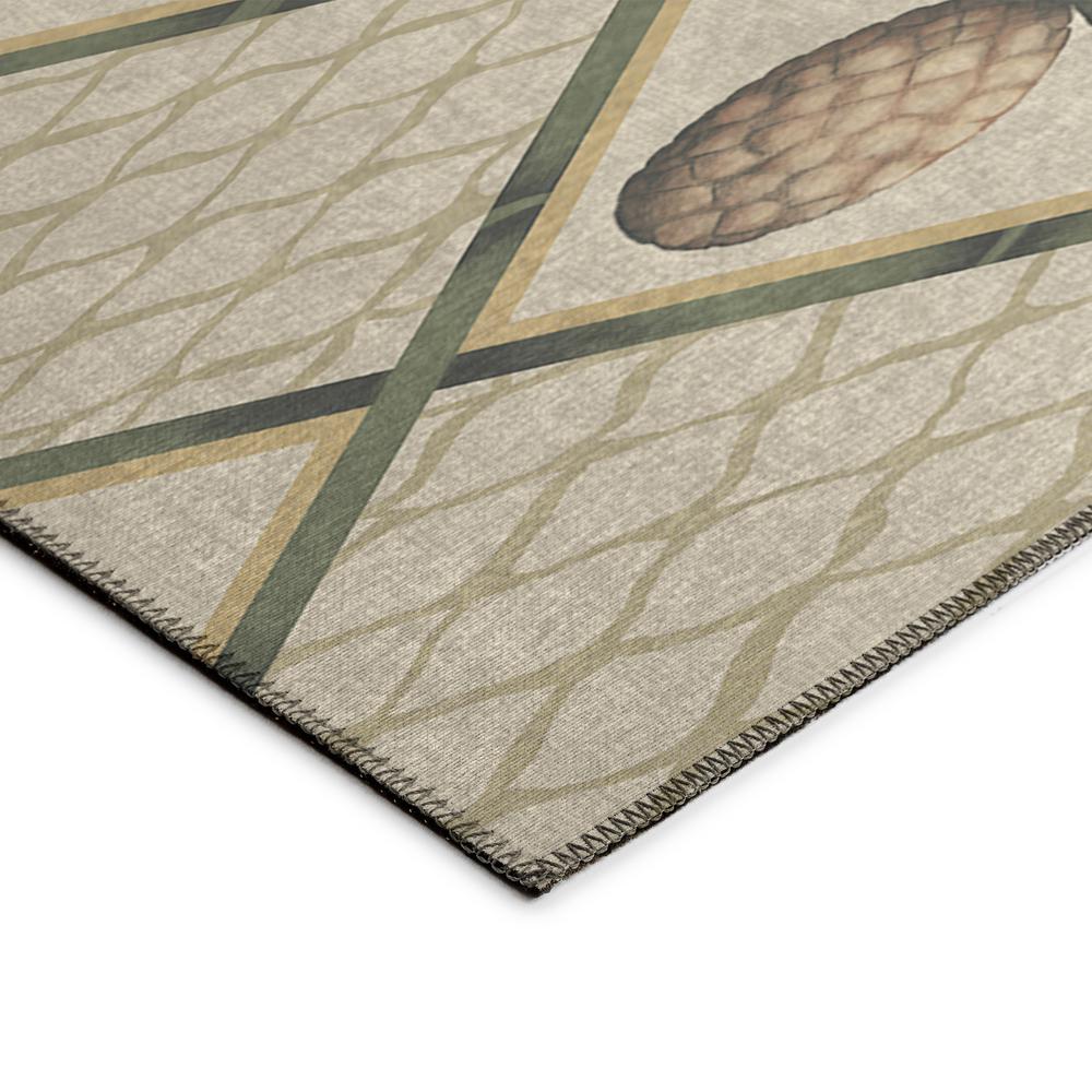 Indoor/Outdoor Kendall KE7 Beige Washable 3' x 5' Rug