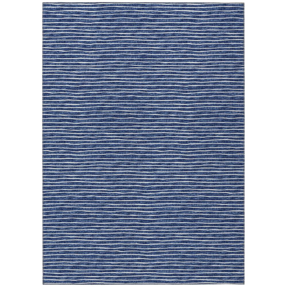 Indoor/Outdoor Laidley LA1 Navy Washable 9' x 12' Rug