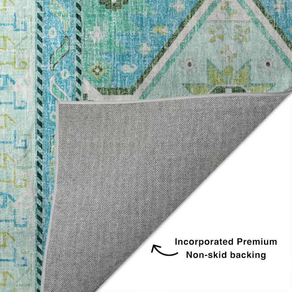 Luxury Washable Lorenzo Mint 5' x 7'6" Rug