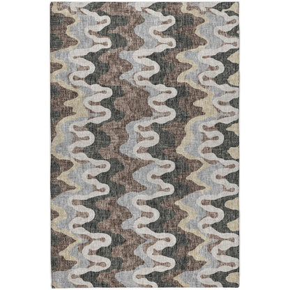 Luxury Washable Lorenzo Charcoal 9' x 12' Rug