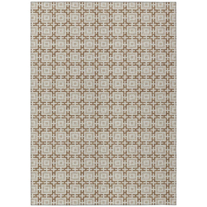 Indoor/Outdoor Marlo MO1 Taupe Washable 3' x 5' Rug