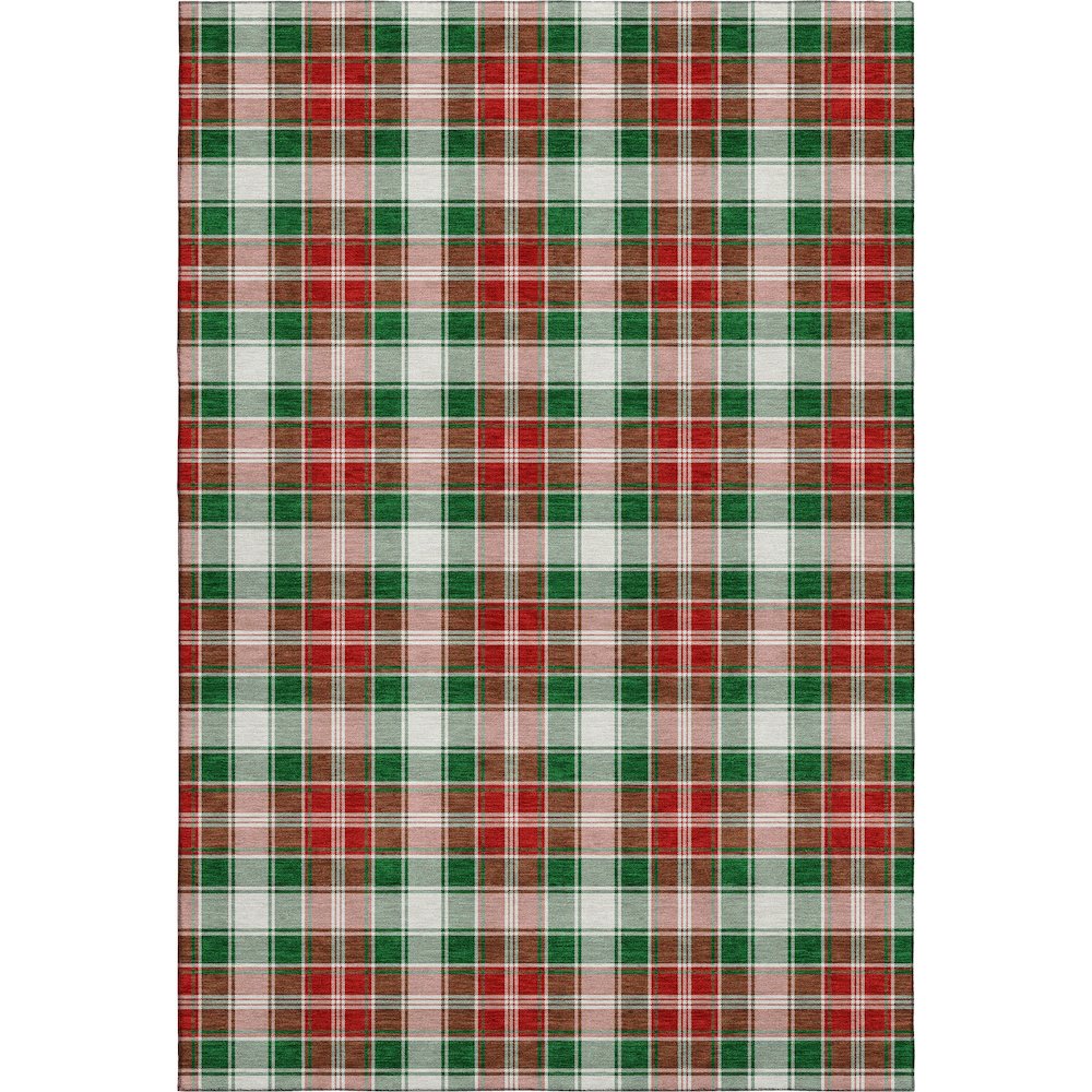 Luxury Washable Indoor/Outdoor Merry & Bright Emerald 9' x 12' Rug