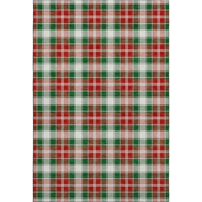 Luxury Washable Indoor/Outdoor Merry & Bright Emerald 9' x 12' Rug