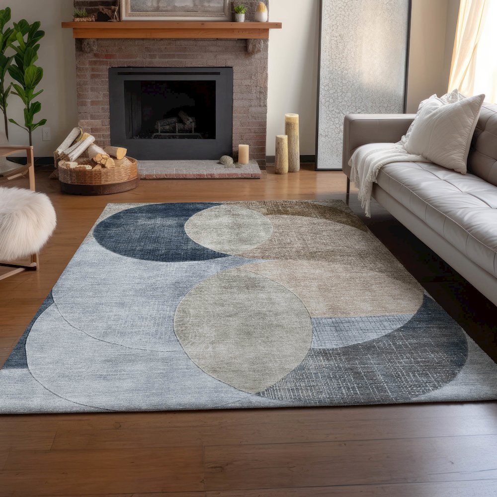 Machine Washable Indoor/Outdoor Neo Sky 9' x 12' Rug