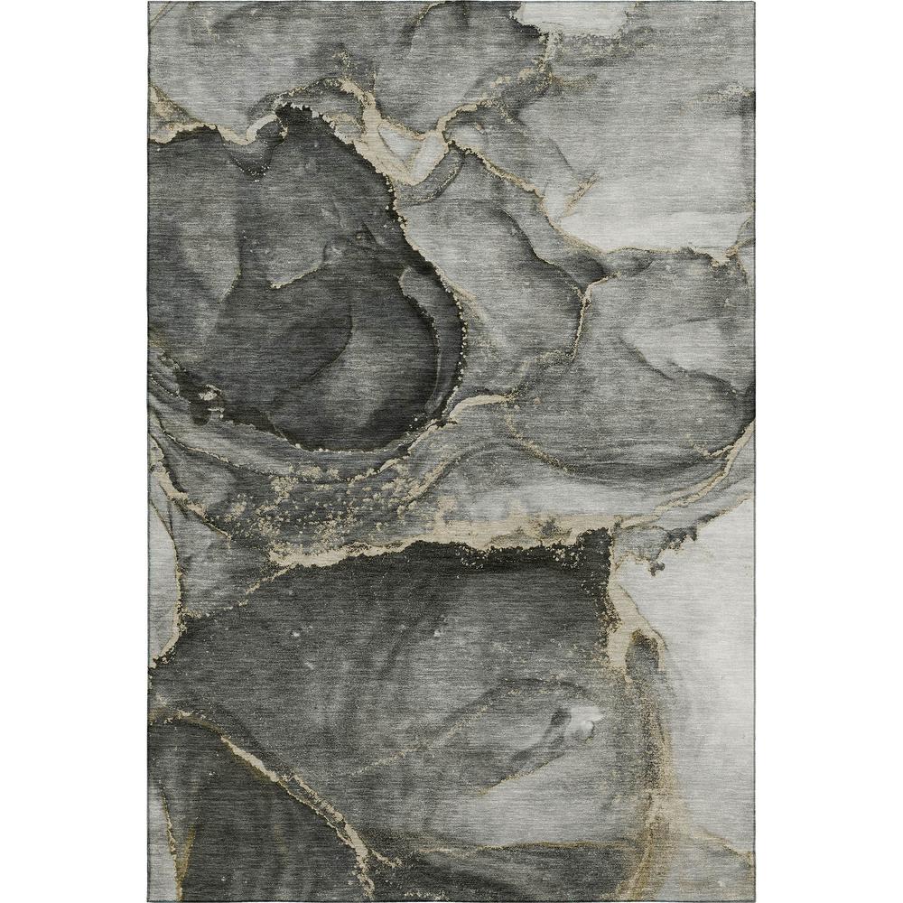 Luxury Washable Odyssey OY14 Charcoal 8' x 10' Rug