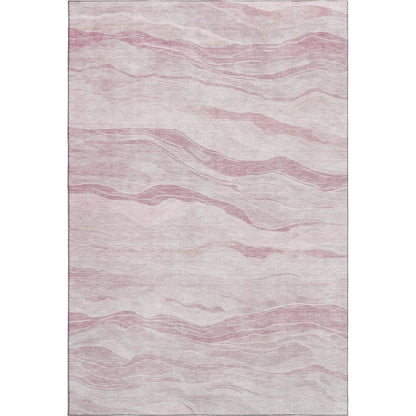 Machine Washable Indoor/Outdoor Pacifica Pink 9' x 12' Rug