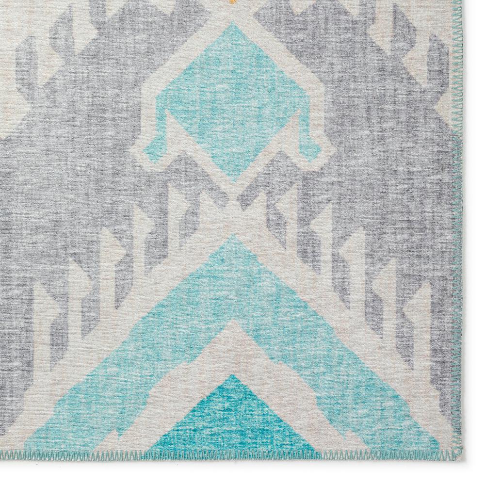 Yuma Aqua Bohemian Ikat 3' x 5' Area Rug Aqua AYU32