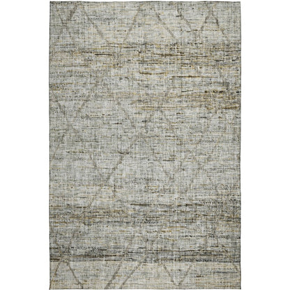 Luxury Washable Indoor/Outdoor Portico Pewter 9' x 12' Rug