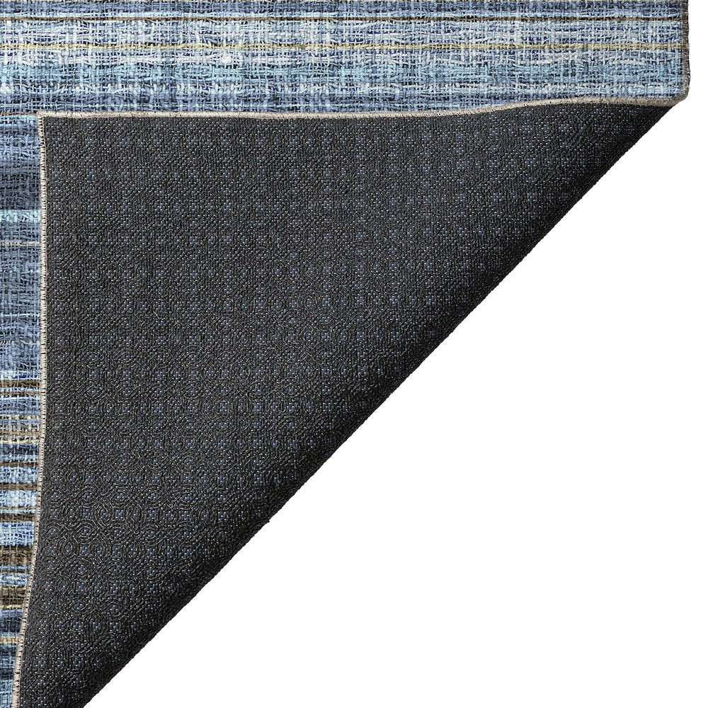 Luxury Washable Indoor/Outdoor Portico Navy 5' x 7'6" Rug