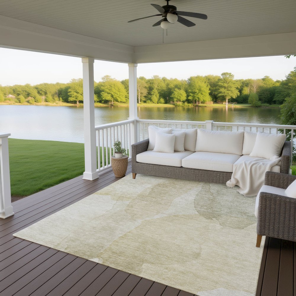 Luxury Washable Indoor/Outdoor Ravenna Putty 9' x 12' Rug