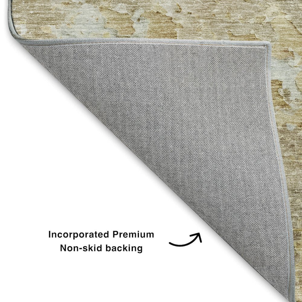 Luxury Washable Indoor/Outdoor Ravenna Khaki 5' x 7'6" Rug
