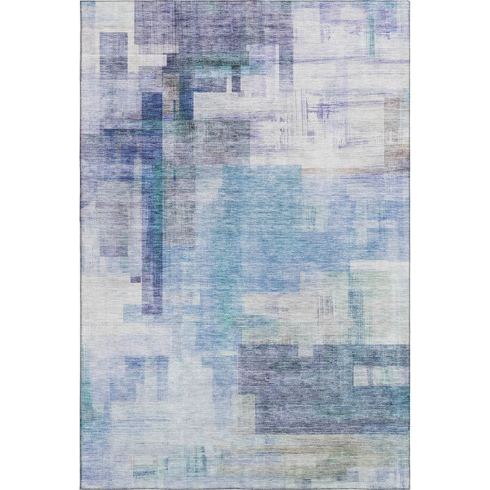 Luxury Washable Indoor/Outdoor Ravenna Blue 9' x 12' Rug