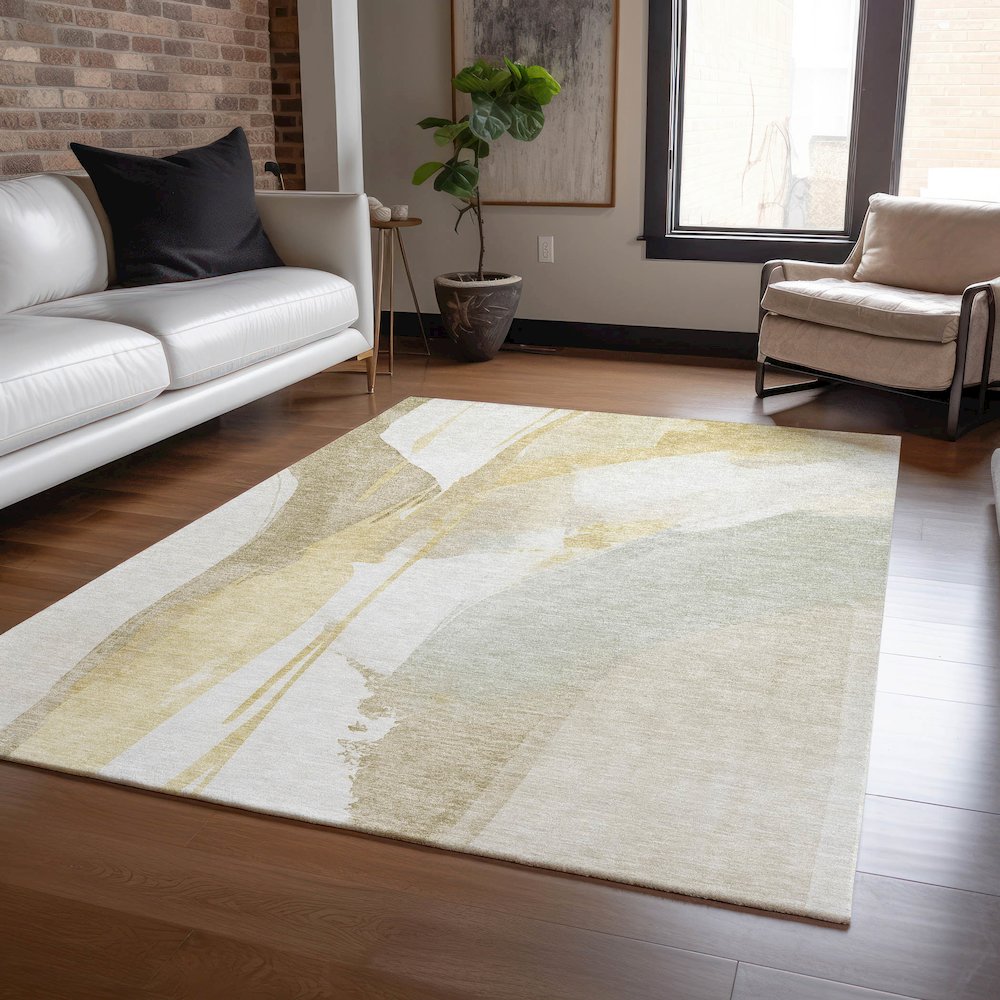 Luxury Washable Indoor/Outdoor Ravenna Beige 9' x 12' Rug