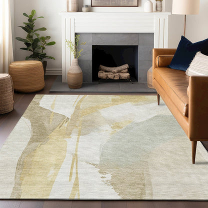 Luxury Washable Indoor/Outdoor Ravenna Beige 9' x 12' Rug