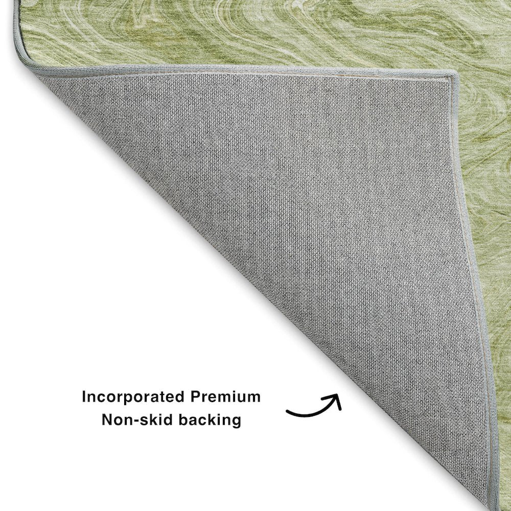 Luxury Washable Indoor/Outdoor Ravenna Sage 5' x 7'6" Rug