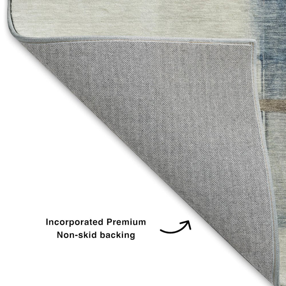 Luxury Washable Indoor/Outdoor Ravenna Blue 5' x 7'6" Rug