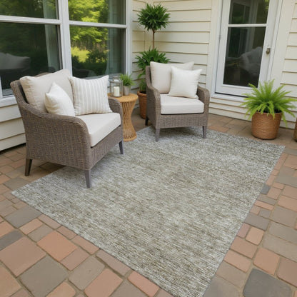 Luxury Washable Indoor/Outdoor Soft Essentials SE1 Ivory 8' x 10' Rug