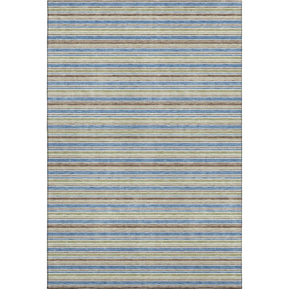 Luxury Washable Indoor/Outdoor Soft Essentials SE2 Blue 9' x 12' Rug