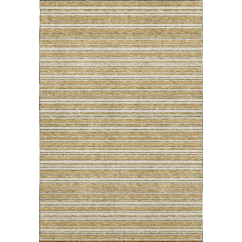 Luxury Washable Indoor/Outdoor Soft Essentials SE2 Gold 9' x 12' Rug