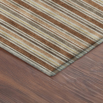Luxury Washable Indoor/Outdoor Soft Essentials SE2 Orange 5' x 7'6" Rug
