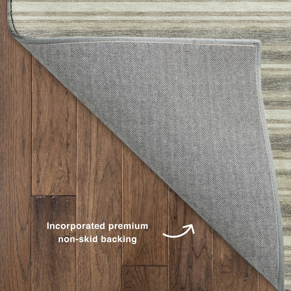 Luxury Washable Indoor/Outdoor Soft Essentials SE2 Brown 5' x 7'6" Rug