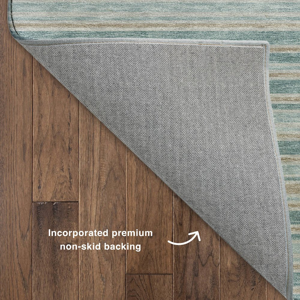 Luxury Washable Indoor/Outdoor Soft Essentials SE2 Teal 5' x 7'6" Rug