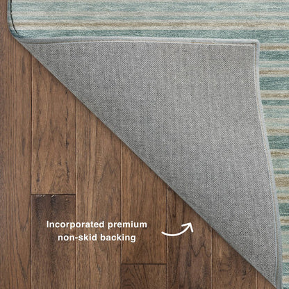 Luxury Washable Indoor/Outdoor Soft Essentials SE2 Teal 5' x 7'6" Rug