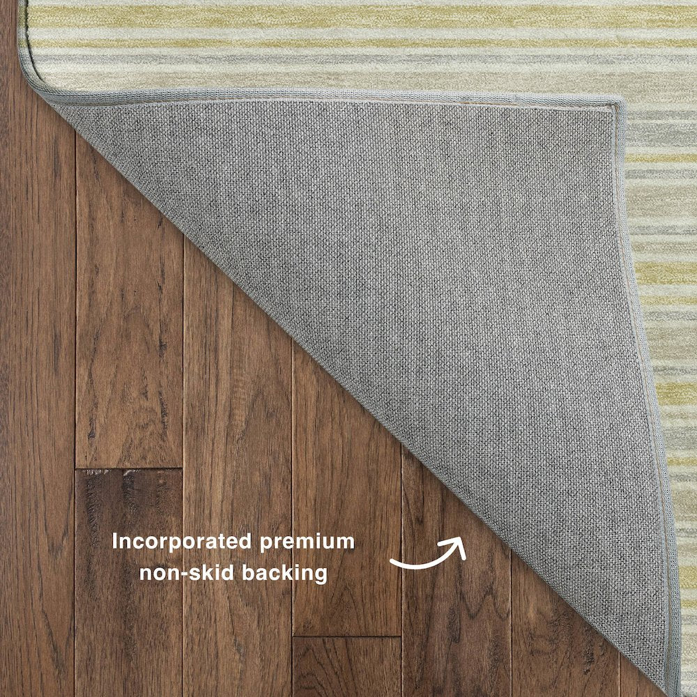 Luxury Washable Indoor/Outdoor Soft Essentials SE2 Gold 5' x 7'6" Rug