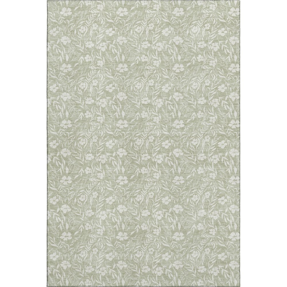 Luxury Washable Indoor/Outdoor Soft Essentials SE4 Green 9' x 12' Rug