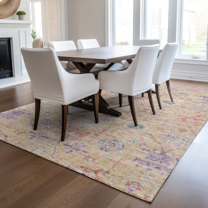 Luxury Washable Indoor/Outdoor Solace Peach 9' x 12' Rug