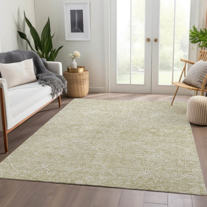 Luxury Washable Indoor/Outdoor Solace Beige 9' x 12' Rug