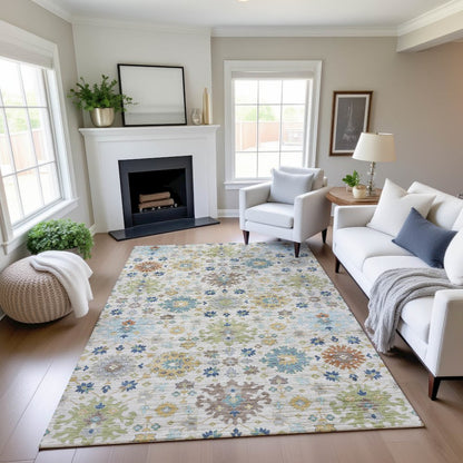 Indoor/Outdoor Silk Road Ivory 8' x 10' Rug