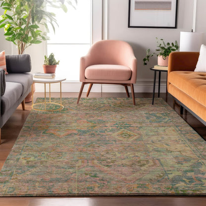 Luxury Washable Indoor/Outdoor Tabrook Blush 9' x 12' Rug