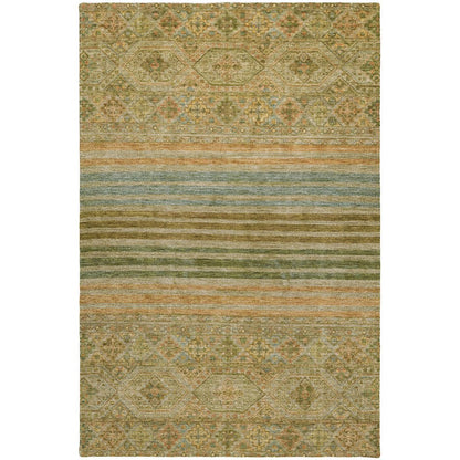 Luxury Washable Indoor/Outdoor Tabrook Aloe 9' x 12' Rug